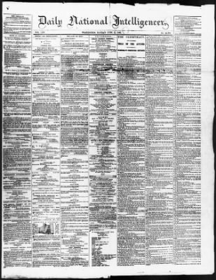 Thumbnail for Issues of the Daily National Intelligencer, May 16-Jun 30, 1865 AND Miscellaneous Records Relating to the Court-Martial