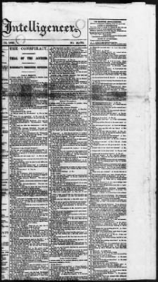 Thumbnail for Issues of the Daily National Intelligencer, May 16-Jun 30, 1865 AND Miscellaneous Records Relating to the Court-Martial