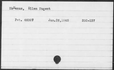 1945 > McManus, Ellen Nugent
