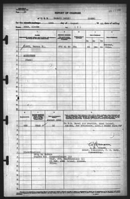 Thumbnail for Report of Changes > 13-Aug-1943