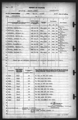 Thumbnail for Report of Changes > 13-Aug-1943