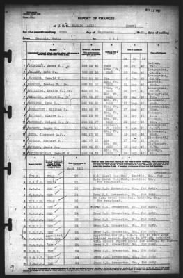 Thumbnail for Report of Changes > 25-Sep-1943