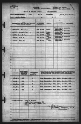 Report of Changes > 7-Nov-1943