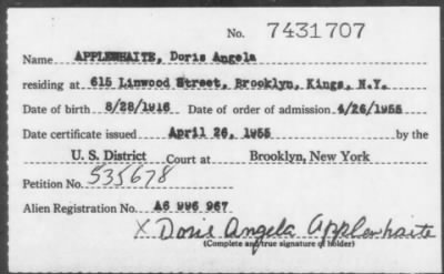 1955 > APPLEHAITE, Doris Angela
