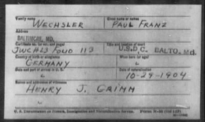 Wechsler > Paul Franz