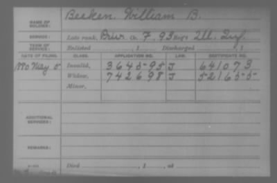 Company F > Beeken, William B.