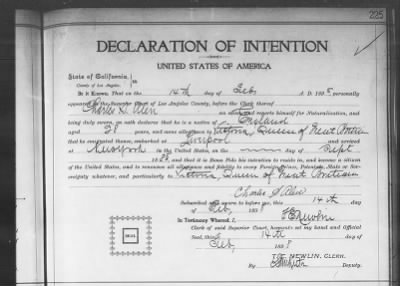 Alen, Charles S > Declaration of Intention (1898)