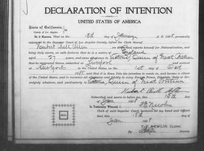 Allen, Hubert Bell > Declaration of Intention (1898)