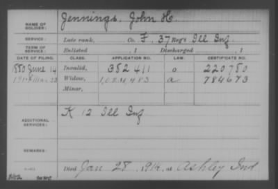 Company F > Jennings, John H.