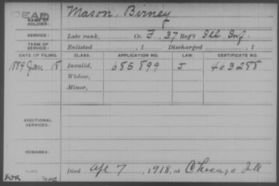 Company F > Mason, Birney