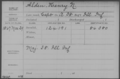 Company A > Alden, Henry N.