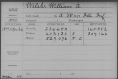 Company A > Welsh, William A.