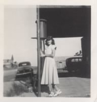 Essie Harris ,in front of Mr. Lewis and's store.jpg