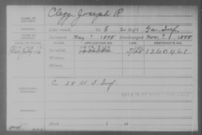 Company F > Clegg, Joseph R.