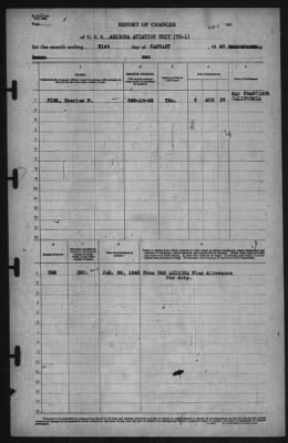 Thumbnail for Report of Changes > 31-Jan-1940