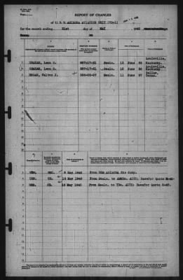 Thumbnail for Report of Changes > 31-May-1940