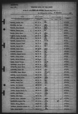 Thumbnail for Muster Rolls > 30-Sep-1944