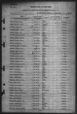 Thumbnail for Muster Rolls > 30-Sep-1944