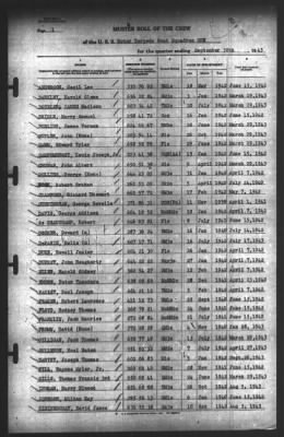 Muster Rolls > 30-Sep-1943