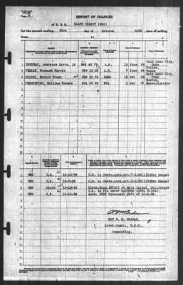 Thumbnail for Report of Changes > 31-Oct-1939