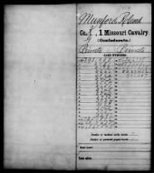 Civil War Service Records (CMSR) - Confederate - Missouri record example