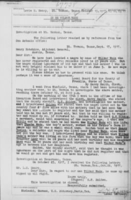 Old German Files, 1909-21 > Wilbur Wade (#67738)