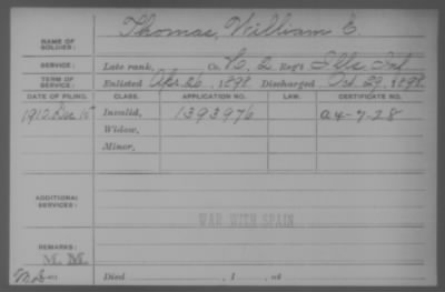 Company H > Thomas, William E.