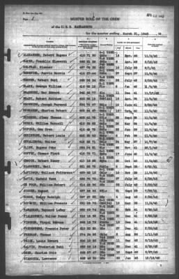 Thumbnail for Muster Rolls > 31-Mar-1943