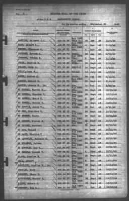 Thumbnail for Muster Rolls > 30-Sep-1943