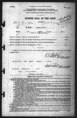 Muster Rolls > 9-Aug-1941
