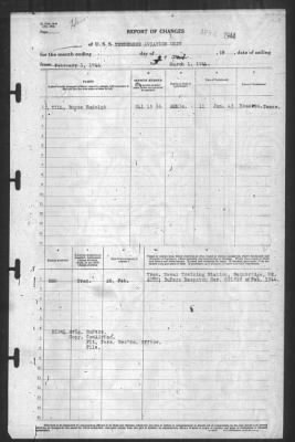 Report of Changes > 1-Mar-1944