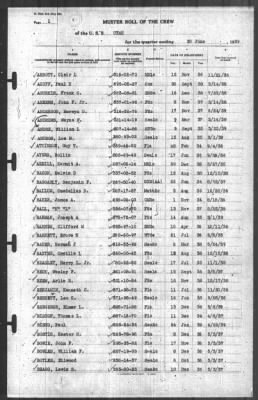 Muster Rolls > 30-Jun-1939