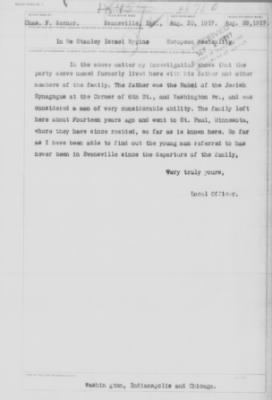 Old German Files, 1909-21 > Stanley Israel Rypins (#62560)