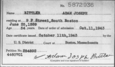 1943 > BITTLER ADAM JOSEPH