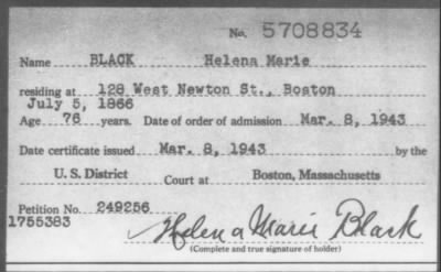 1943 > BLACK Helena Marie