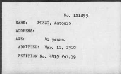 1910 > PIZZI, Antonio