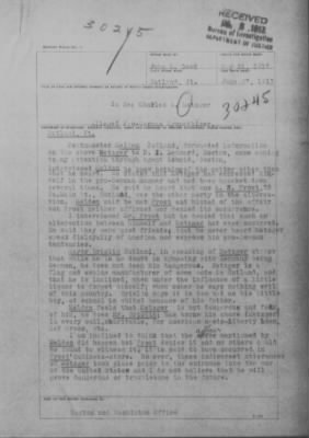 Old German Files, 1909-21 > Charles A. Metzger (#30245)