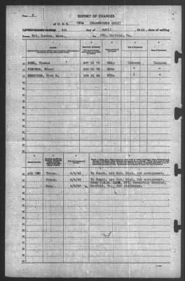 Thumbnail for Report of Changes > 6-Apr-1940