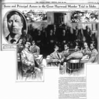 7/28/1907 - Scene And Principals Actors In The Great Haywood Murder Trial In Idaho