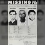 Missing poster for Michael Schwerner, Andrew Goodman and James Chaney 