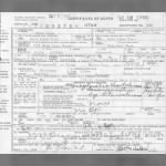 Clara Louise Williams Cracroft death certificate