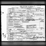 Wilber Lee Swinney death certificate