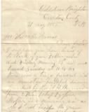 Letter to W H Thomas 1885