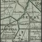 Sandtown, Georgia from an 1842 map