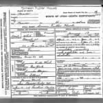 Simeon Fuller Howd Death Certificate Beaver Utah
