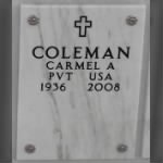 Grave marker for Carmel Amos David Coleman, Sr.
