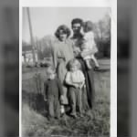 Eva & Johnny Evers with Eva's Children 1953