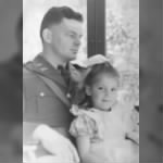 Wellesley, MA, 1941, Capt. E. Richards "Dick" Carle & daughter, Jill, age 5