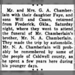 George A Chamberlain 1929 to N A Chamberlain Funeral.JPG