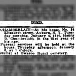 Henry David Chamberlain 1910 Death Notice.jpg